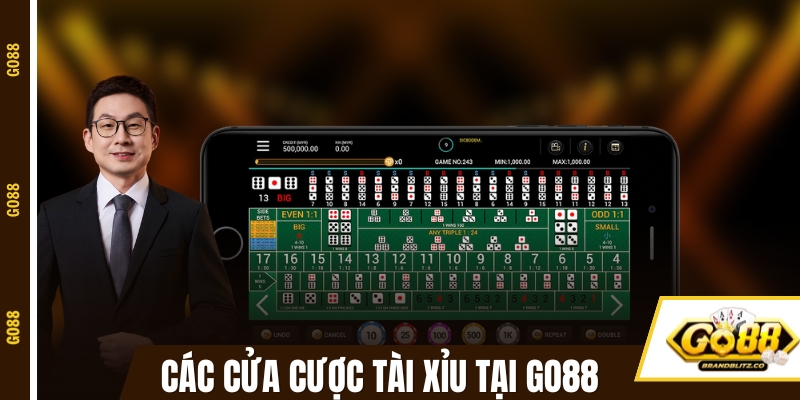 Các cửa cược tại sân chơi tài xỉu uy tín GO88